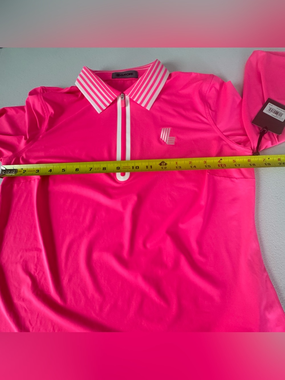 G/FORE Womens Silky Tech Nylon Zip Long Sleeve Golf Polo Size M New - Picture 11 of 15